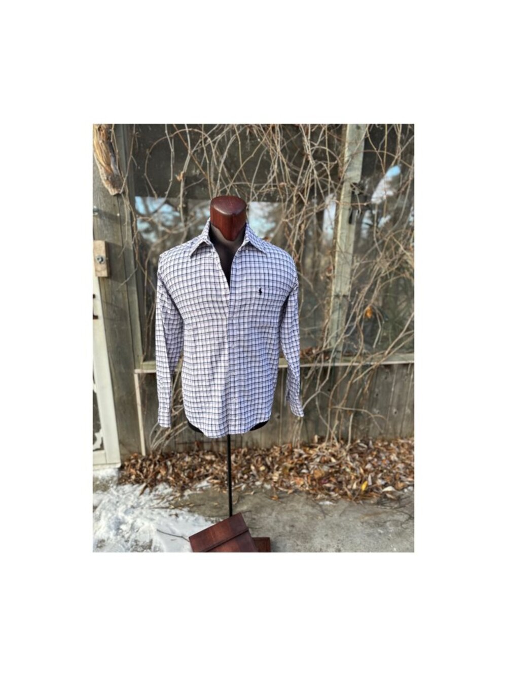 Polo Ralph Lauren Plaid Button Up Shirt Pink Black Sz M